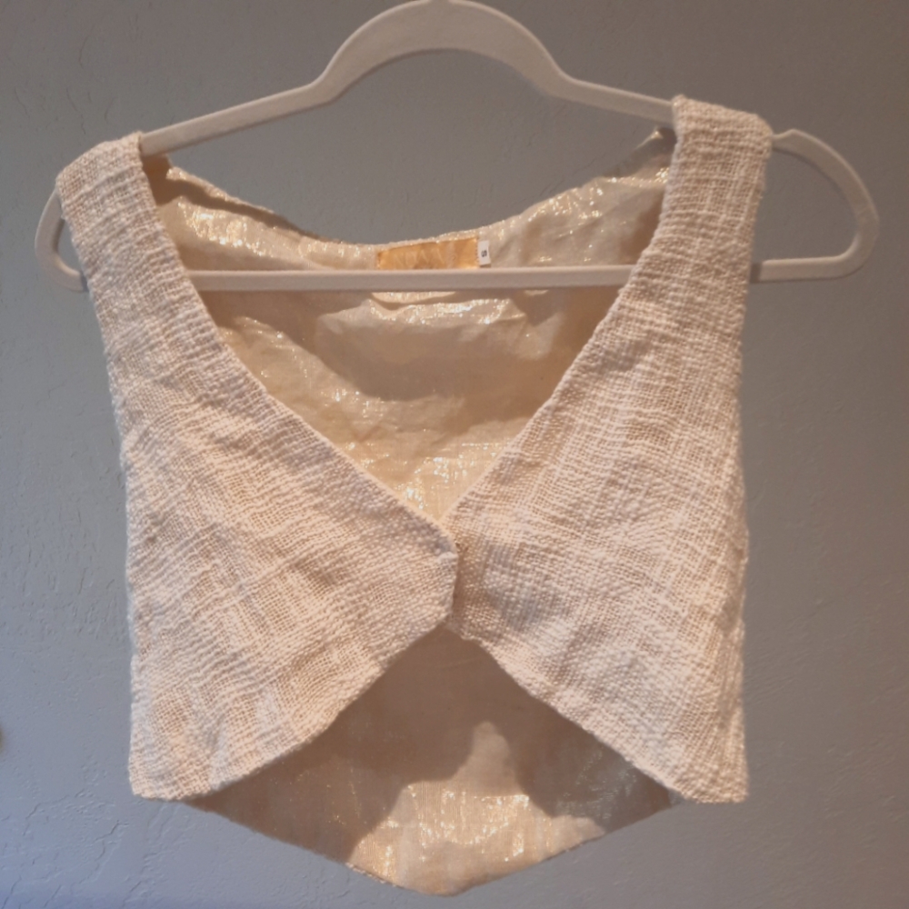 NUWA VEST Cream Sz SM
